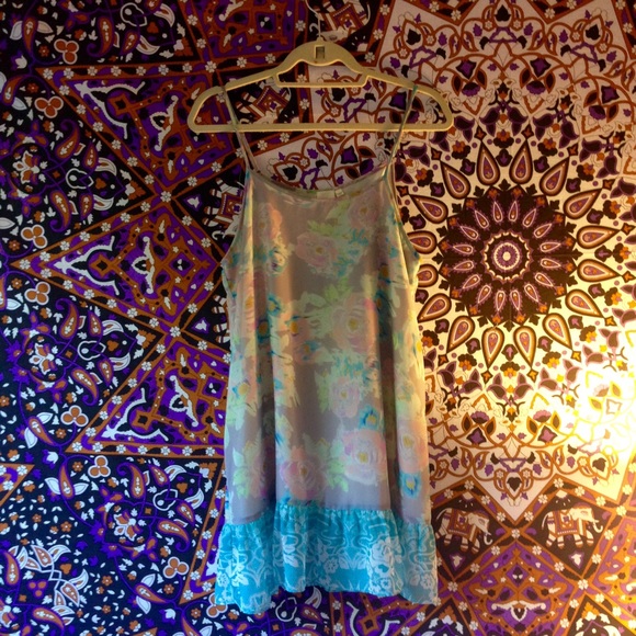 Anthropologie floral shift dress