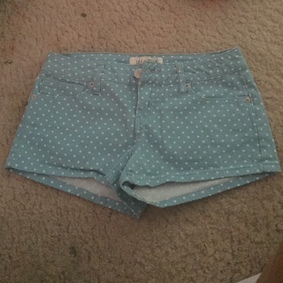 Light blue polka dot shorts - Picture 1 of 3