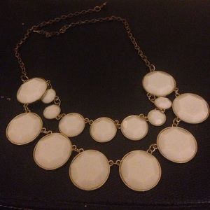 White bubble statement  necklace