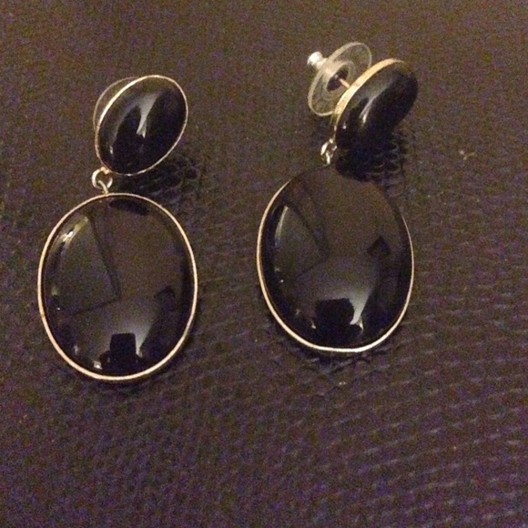 Black statement earrings