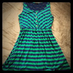 *sold*Green and blue stripped dress
