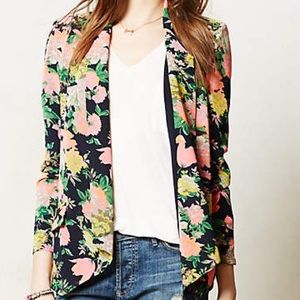 Anthropologie Floral Blazer