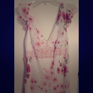 New York & Company white floral dress