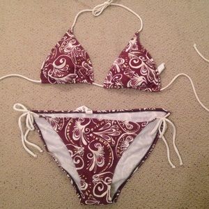 Brown gold and white large athleta bathing suit!