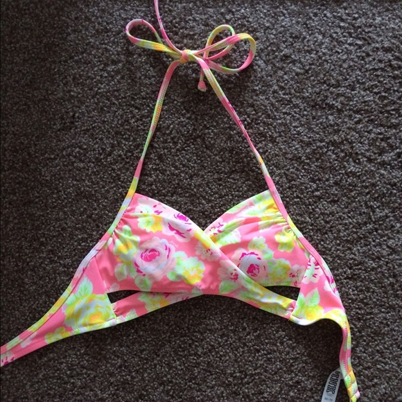 VS Pink Cut Out Bikini Top - Picture 1 of 2