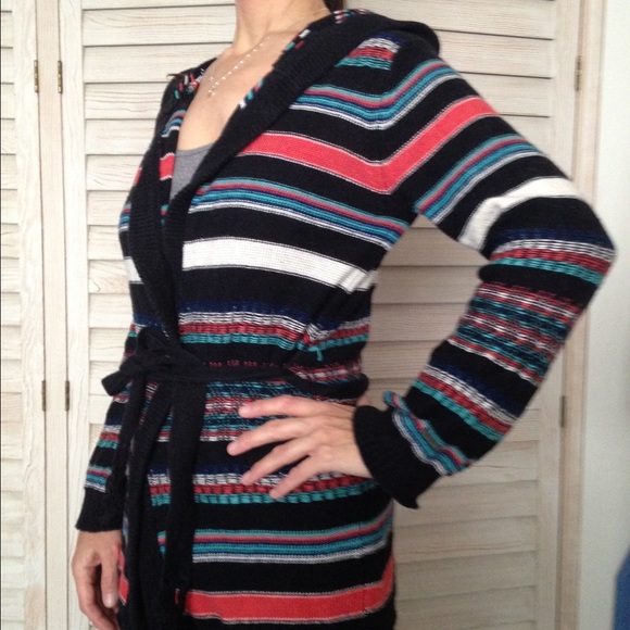 Roxy striped hoodie surf sweater with stripes