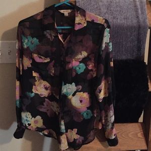 Floral chiffon top