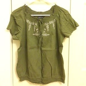 Bottle green colored top