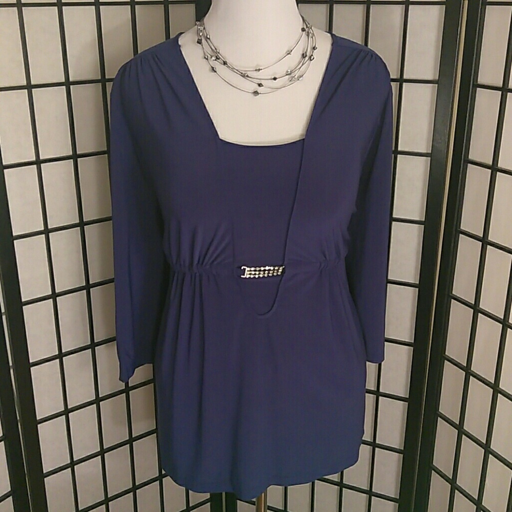 Beautiful Jewel Accent Shirt!