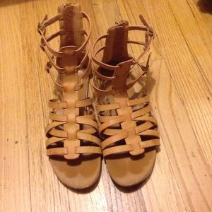 Natural color gladiator sandles