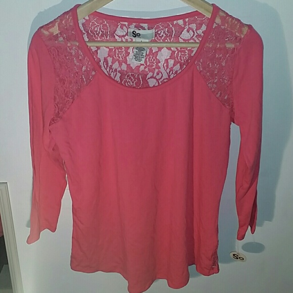 Lace back tee shirt