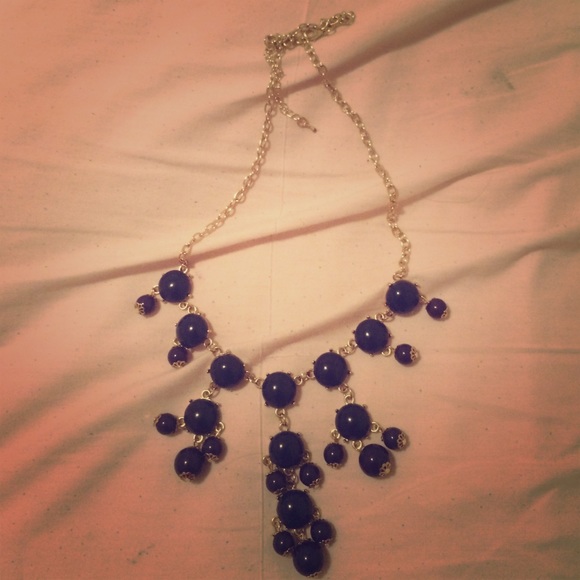 Beautiful small navy bubble necklace