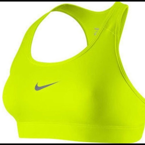 nike sports bra neon yellow