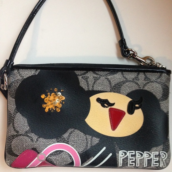 Coach Poppy Chan Pepper wristlet  7.5"x5"
