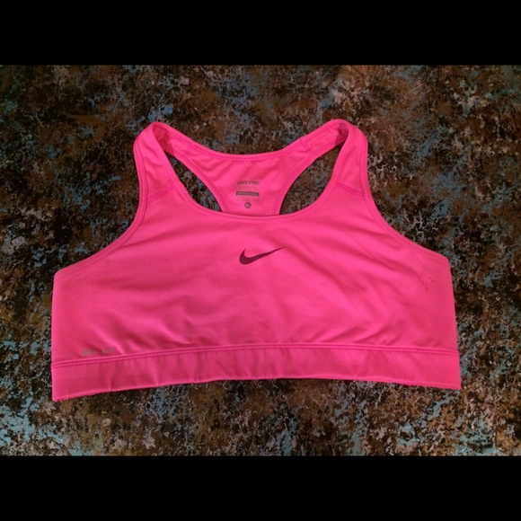 Pink sports bra
