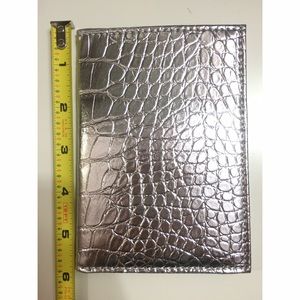 Metallic Silver Passport Case