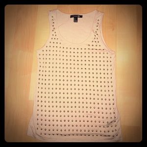 Forever 21 gold studded tank top size small