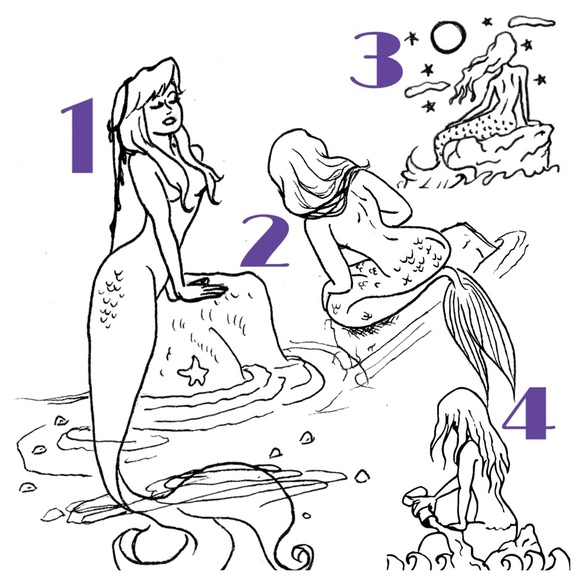 🐚⚓️Large Mermaid Clear Sticker!⚓️🐚 - Picture 3 of 3