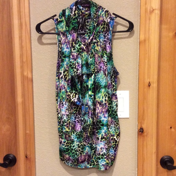 Cheetah inspired multi color top
