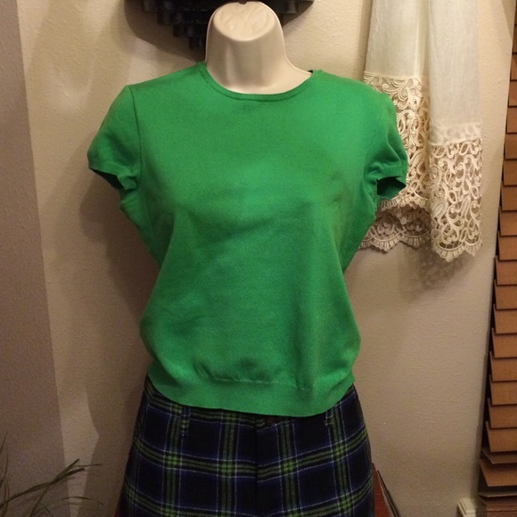 Ralph Lauren made in Italy green top shirt L