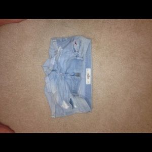 Hollister Light blue denim shorts- good condition