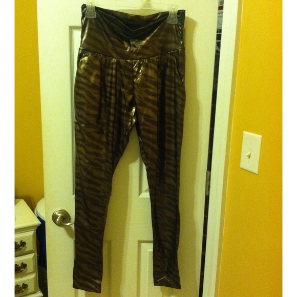 faux leather harem pants