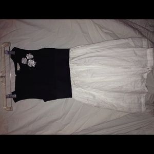 Girls black and white dress