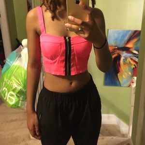 Pink crop top