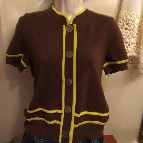 Tuleh 100% cashmere brown yellow sweater M