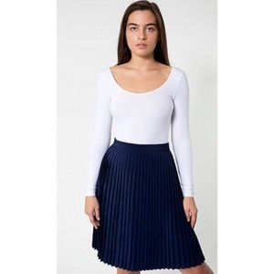 American Apparel Navy Pleated Skirt NWOT