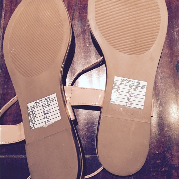 NWOT - Madden Girl Nude Sandals - Picture 3 of 4