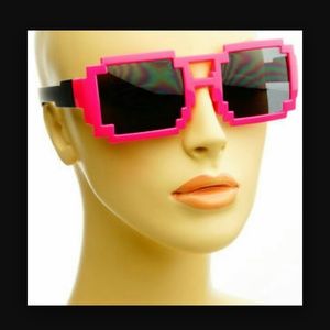 Reduced★Neon pink pixel sunglasses (bundle)