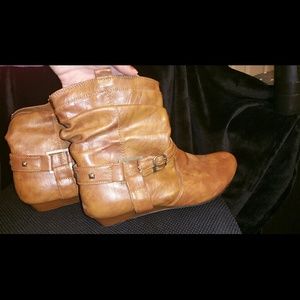 Short Brown Boots (: