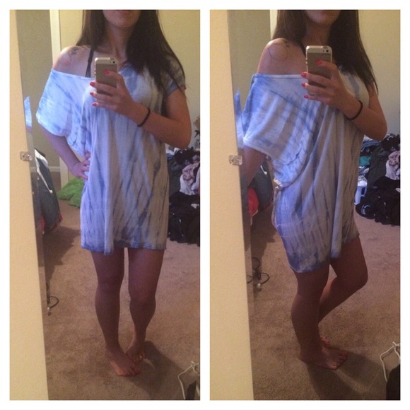 Tye-dye oversize tee/cover-up