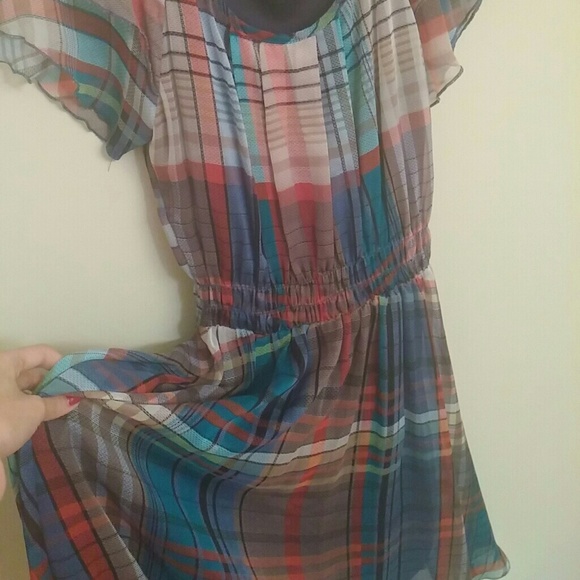 Reduced★Check pattern onepiece - Picture 2 of 3