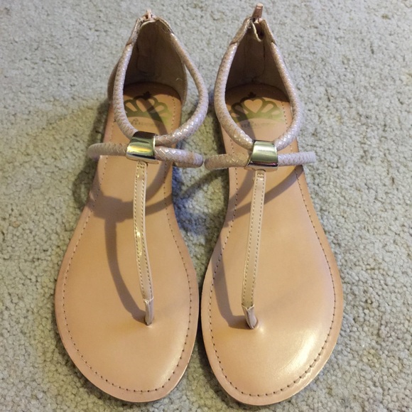 Fergie Shoes - Fergie Nude Sandals & black/gold sandal bundle