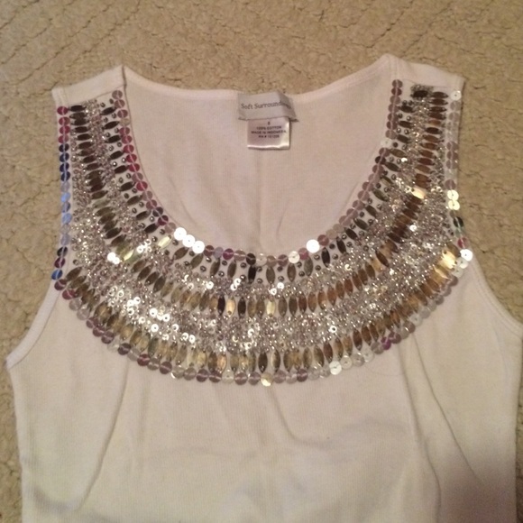 Soft Surroundings beaded tanktop - Picture 2 of 2