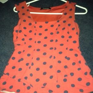 Red pin-up tank