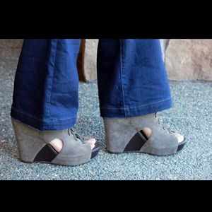 Lucky Brand Suede Army Wedges