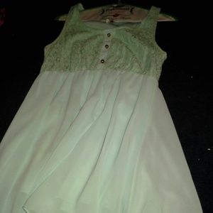 Mint high-low dress