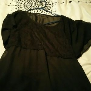 Sheer black swim coverup