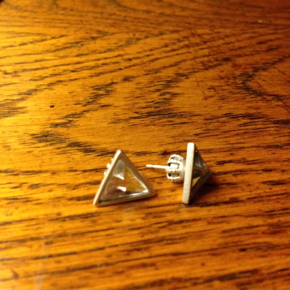 Juicy Couture pyramid stud triangle earrings