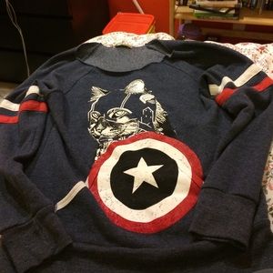 Captain America Cat Sweatshirt