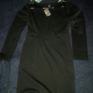 Short black lace dress