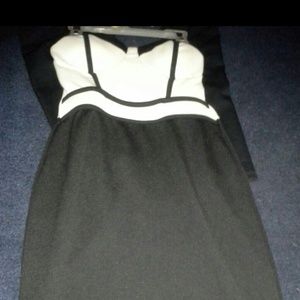 Short black and white dress
