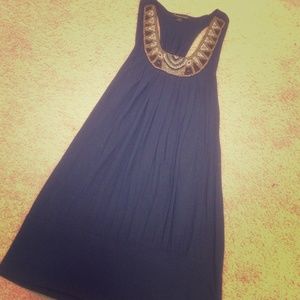 Forever21 medium beaded midnight blue dress