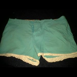 Turquoise shorts