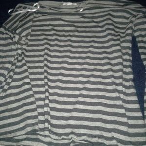 Grey striped long sleeve