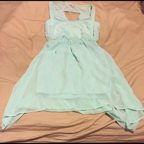Aqua flowy dress - Picture 1 of 3