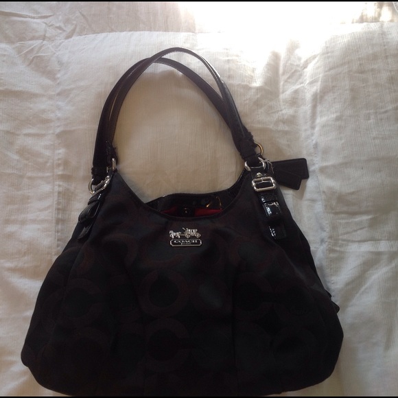 Black authentic coach purse